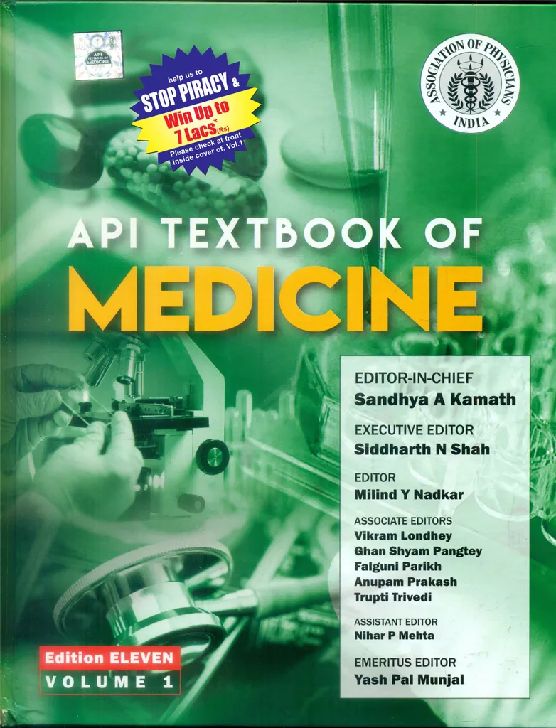 API TEXTBOOK OF MEDICINE 11th Edition 2019 ( 2 Volume Set) by Sandhya A Kamath