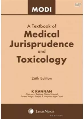 MODI A TEXTBOOK OF MEDICAL JURISPRUDENCE AND TOXICOLOGY 26th EDITION 2019 BY KANNAN