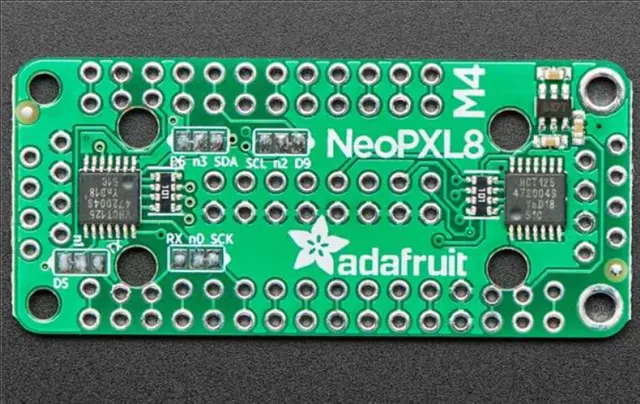 Other Development Tools Adafruit NeoPXL8 FeatherWing for Feather M4 - 8 x DMA NeoPixels!