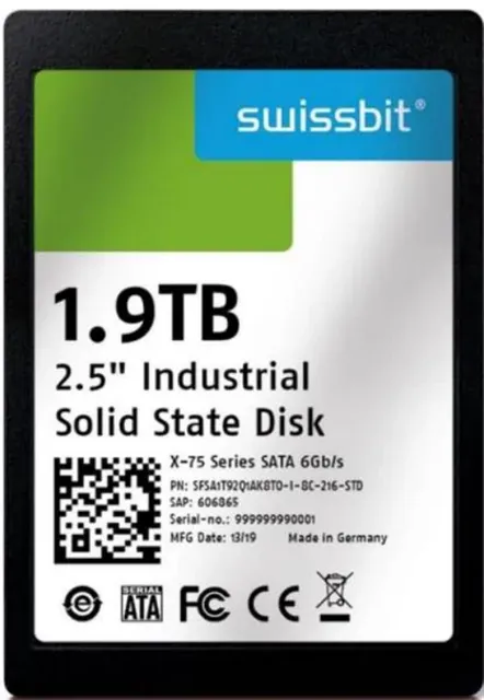 Solid State Drives - SSD Industrial SATA SSD 2.5", X-75, 1920 GB, 3D TLC Flash, -40 C to +85 C