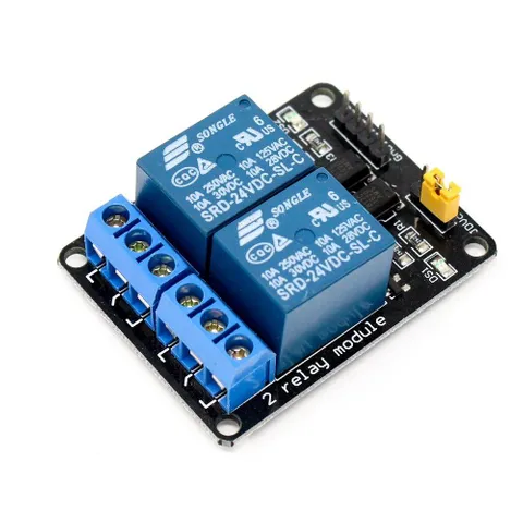 24V Dual Channel Relay Module (with Light Coupling)