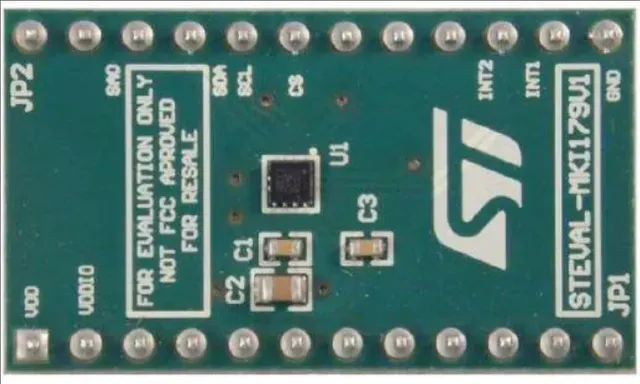 Acceleration Sensor Development Tools LIS2DW12 adapter board for a standard DIL 24 socket