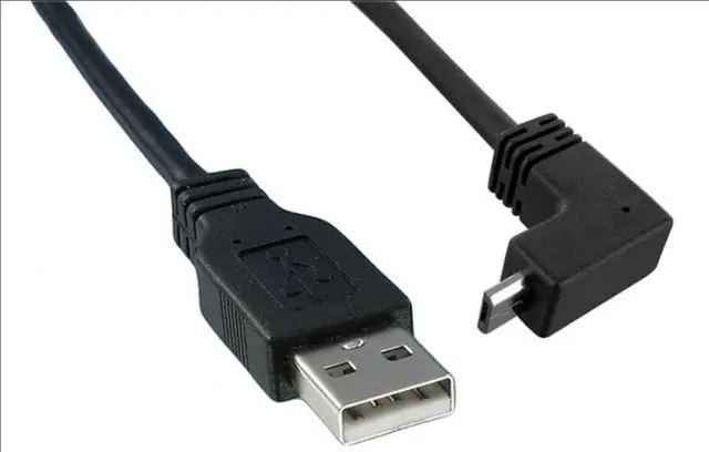 USB Cables / IEEE 1394 Cables USB 2.0 M TO M ANGLD 10FT CORD BLACK