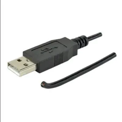 USB Cables / IEEE 1394 Cables Cable, 1000 mm, USB type A to blunt cut, 5V/1A, 480Mbps, 28 AWG, PVC