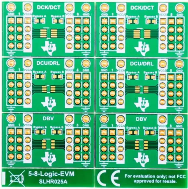 Daughter Cards & OEM Boards Generic logic EVM supporting 5 through 8 pin DCK; DCT; DCU; DRL; and DBV packages