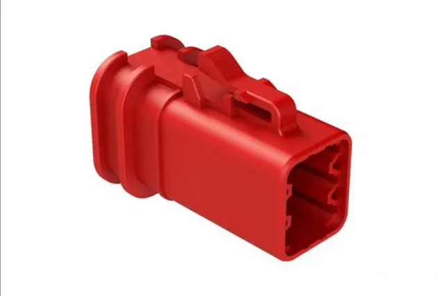 Automotive Connectors 6-Position Female Plug, Overmold Compatible, Red