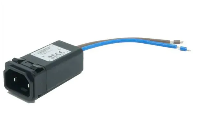 AC Power Entry Modules 6A 3.2mH 0.22uF Wire leads Snap-in