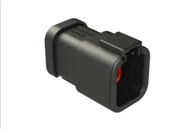 Automotive Connectors 6-Position Receptacle, Male, with Endcap and Reduced Diameter Seal, Black