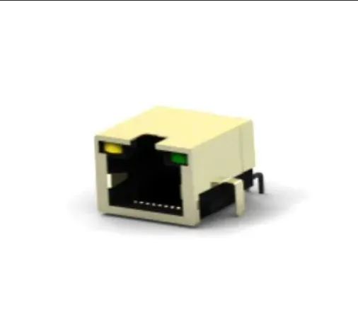 Modular Connectors / Ethernet Connectors RJ45 w/ LED, Tab Up Offset, DIP, H=9.45
