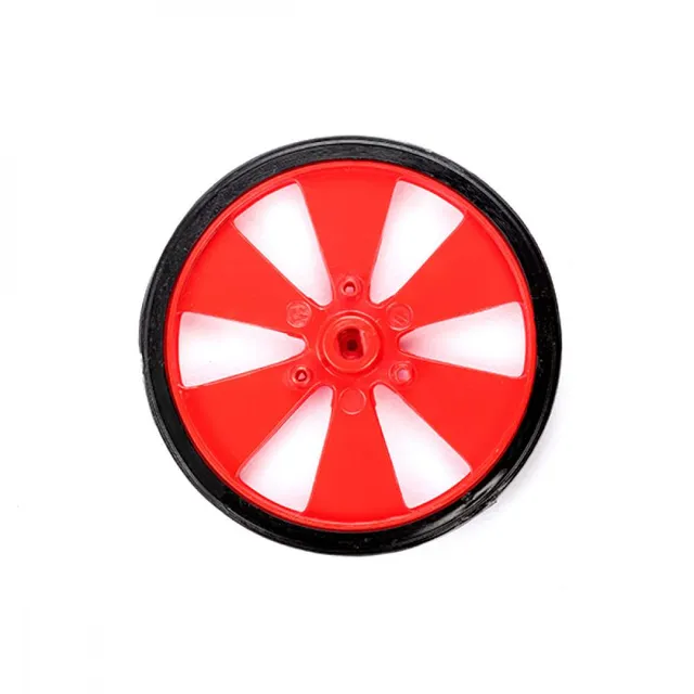 Wheels for BO motors - Dia 6.8cm (68mm) | 0.8cm(8mm) width - D shape hole