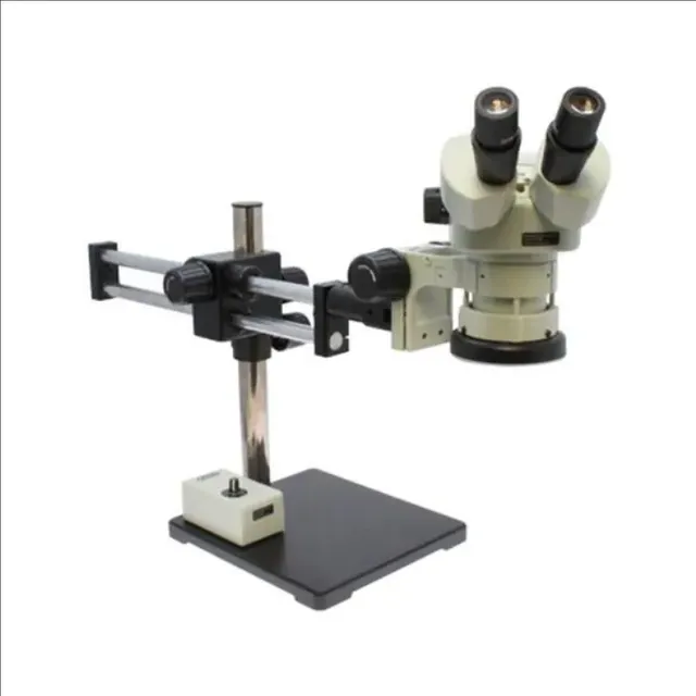 Hearing & Vision Aids Stereo Zoom Binocular Microscope SPZ-50 [6.75x-50x] on Double Arm Boom Stand & Integrated LED Light