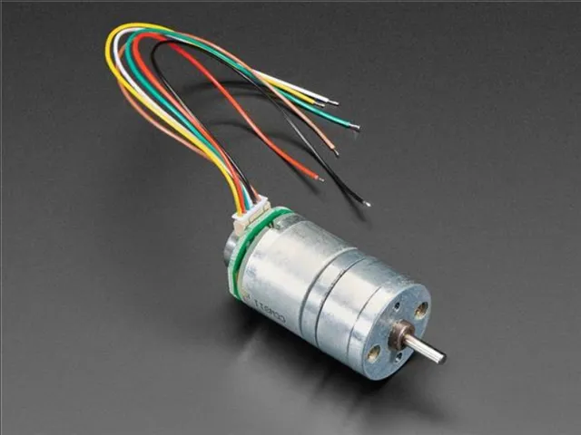 Adafruit Accessories Geared DC Motor with Magnetic Encoder Outputs - 7 VDC 1:20 Ratio