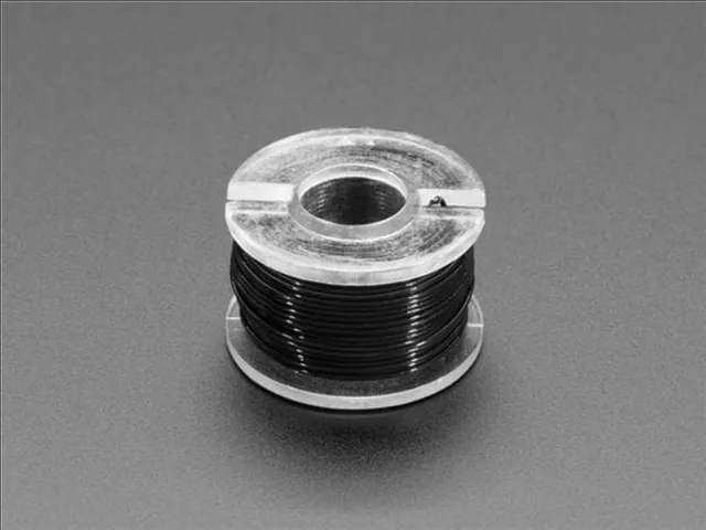 Adafruit Accessories Ultra-Fine Stranded Wire Spool - 10 meters - 36AWG - Black