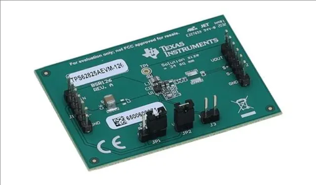 Power Management IC Development Tools 5.5-V input, 2-A output, synchronous step-down converter with 1% Vout accuracy evaluation module