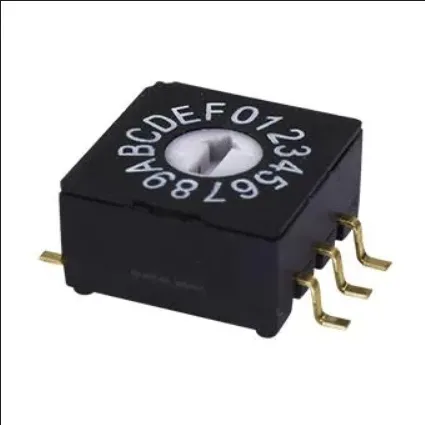 Coded Rotary Switches 10 and 16 Positions, Surface Mount, 2.54 mm Pitch, Rotary Actuator, DIP Switch