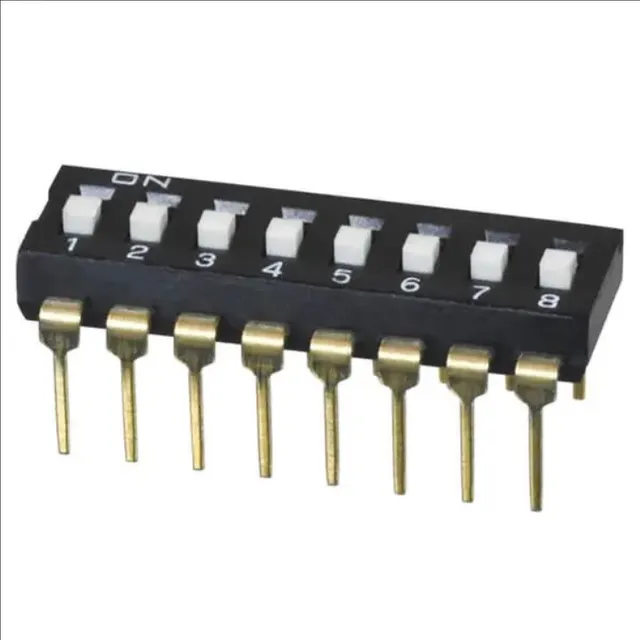DIP Switches/SIP Switches 1 12 Positions, Through Hole, 2.54 mm Pitch, Slide Actuator, DIP Switch