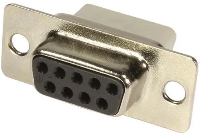 D-Sub Standard Connectors D-Sub 9pin female crimp shell, with UNC 4-40 threading