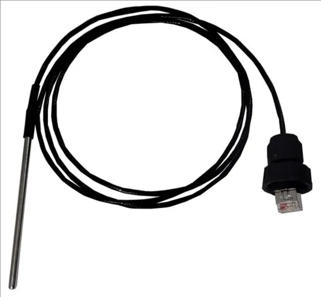 Sensor Fixings & Accessories RTD Temp Sensor Cable Assembly, -40C +180C, 100mm x 4.0mm SS Probe, 1320mm Cable Length