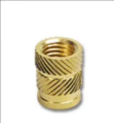 Mounting Fixings (Made In USA) Straight Heat-Set Threaded Insert, 4-40 Thread Size, 0.17" Installed Length, Brass