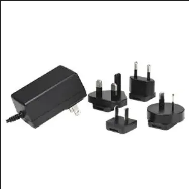 Wall Mount AC Adapters ac-dc, 12 Vdc, 3 A, SW, multi-blade, no blades, P6 center pos, level VI, MED