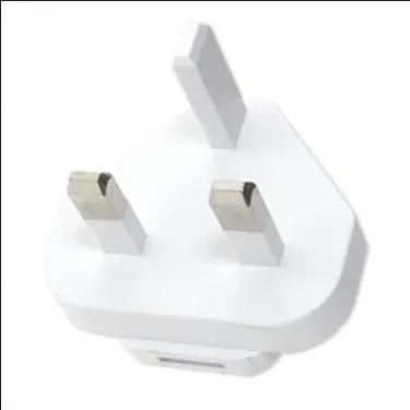 Wall Mount AC Adapters AC blade for UK - white