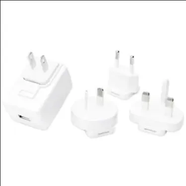 Wall Mount AC Adapters ac-dc, 12 Vdc, 1 A, SW, multi-blade, no blades, USB A inlet, level VI, MED, white