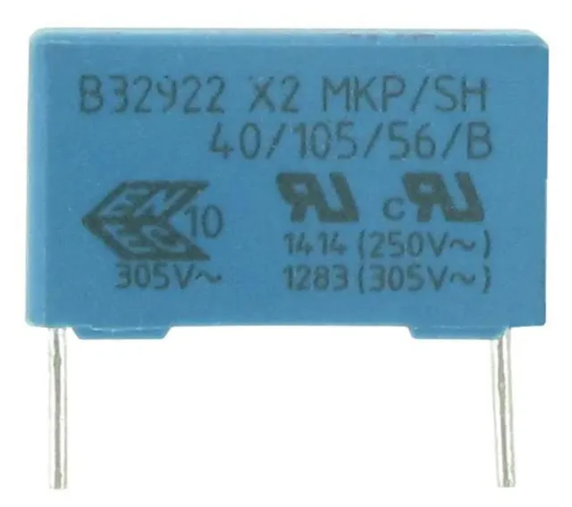 Safety Capacitors FILM CAP MKP X2 0.1uF 20% 305Vac LS 15mm - short leads