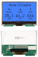 LCD Graphic Display Modules & Accessories COG FSTN(+) 128x64 Blue w/Heater