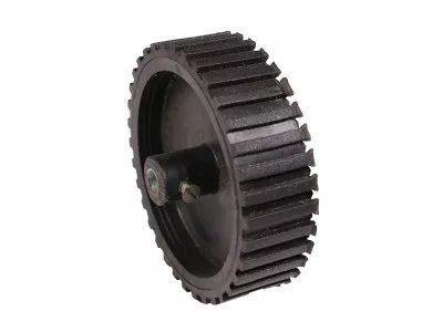 Black Tyre with Grip -6mm Shaft (70mm Dia)