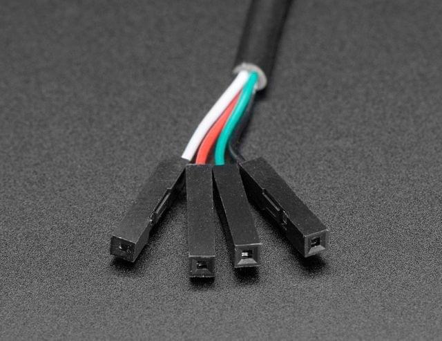 USB Type A Jack Breakout Cable with Premium Female Jumpers - 30cm long