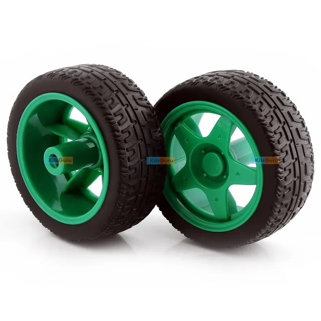 65mm Robot Smart Car Wheel for BO Motors (Green)