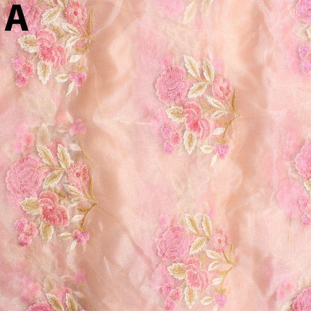 Organza magic floral fabric/Dress-fabric/Fashion-fabric/Hip-feel-fabric