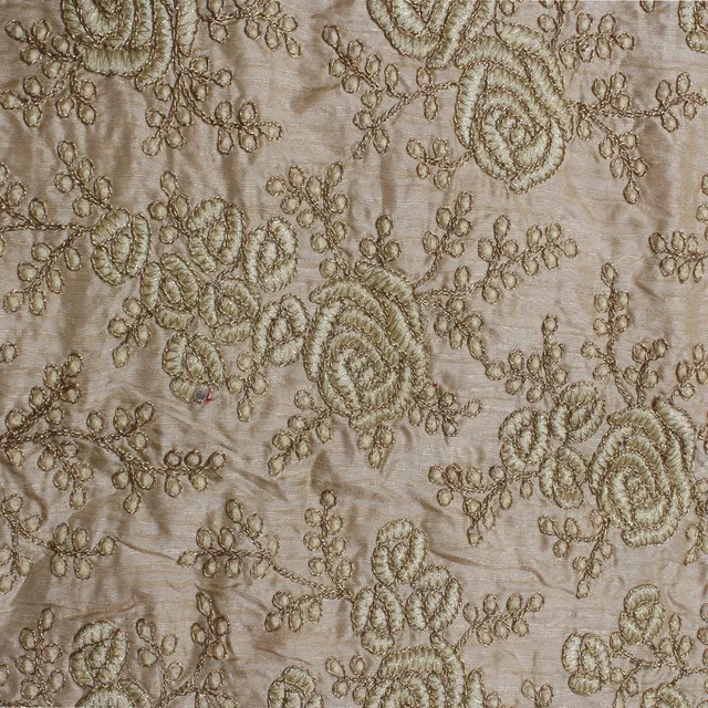Angelic ivory silken fabric/Silk-fabric/Sari-fabric/Designer-fabric/DIY