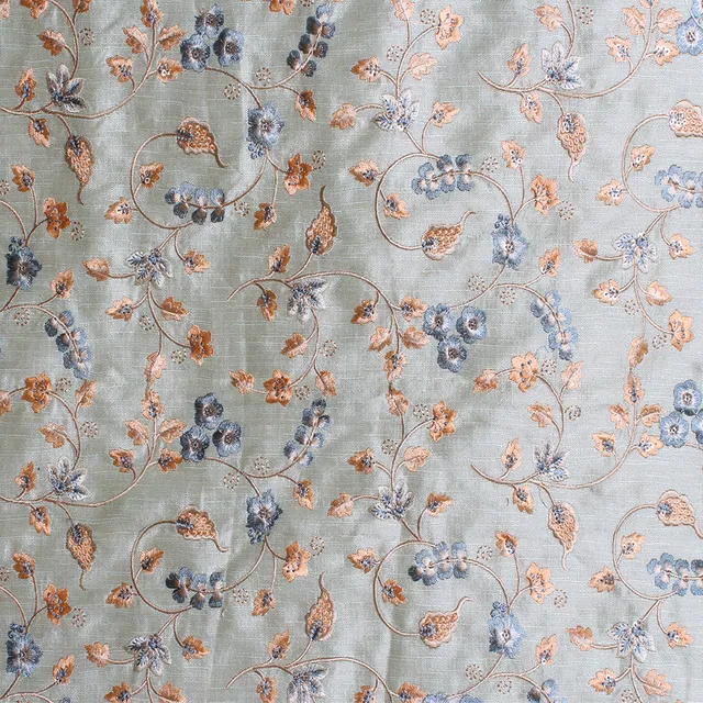 Serene floral fancy Silk fabric/Noble-fabric/Posh-fabric/Queenly-fabric