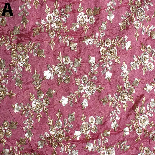Embroidery-of-heavens festive fabric/Chinon-fabric/Bridal-fabric/DIYs