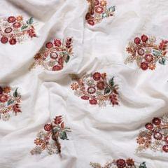 Posies and brooches floral fabric