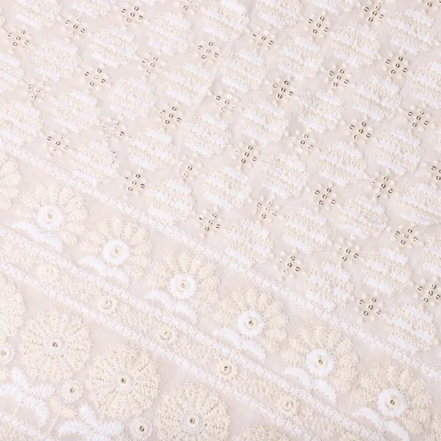Cute fancy thread work fabric/Georgette-fabric/Embellished-fabric/DIYs