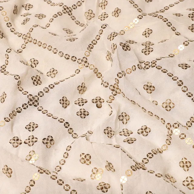 Sequins glory party fabric/Designer-dress-fabric/Georgette-DIY-fabric