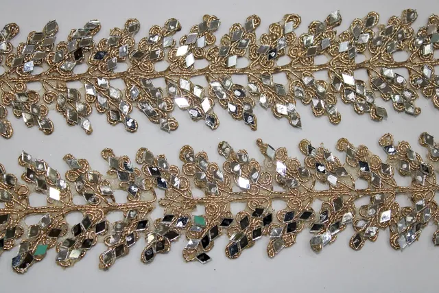 Ornate glided rich lace/Mirror-lace/Fancy-lace/Wedding-lace/Bridal-DIY