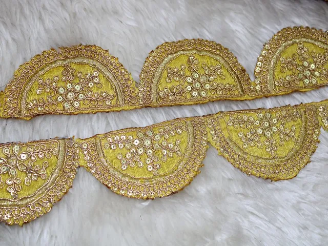 Scallop floral thoran style lace/Fancy-lace/Sequins-lace/Zari-lace/DIY