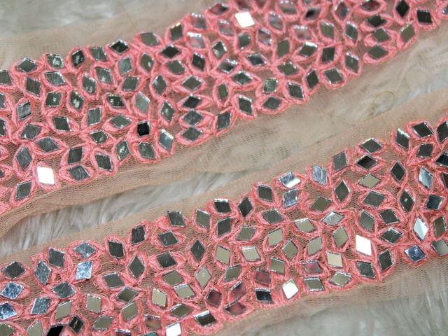 Rustic dressy mirror border/Thread-work-border/Border-laces/Net-border