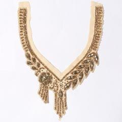 Regally trendy hip Zardosi neckline