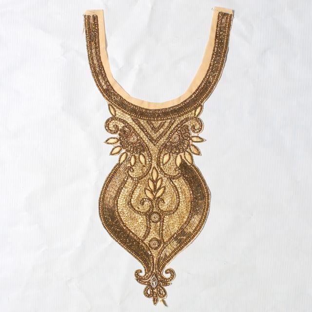 Queenly necklace Zardosi neckline/Neckline-neck-patch/Bridal-neckline