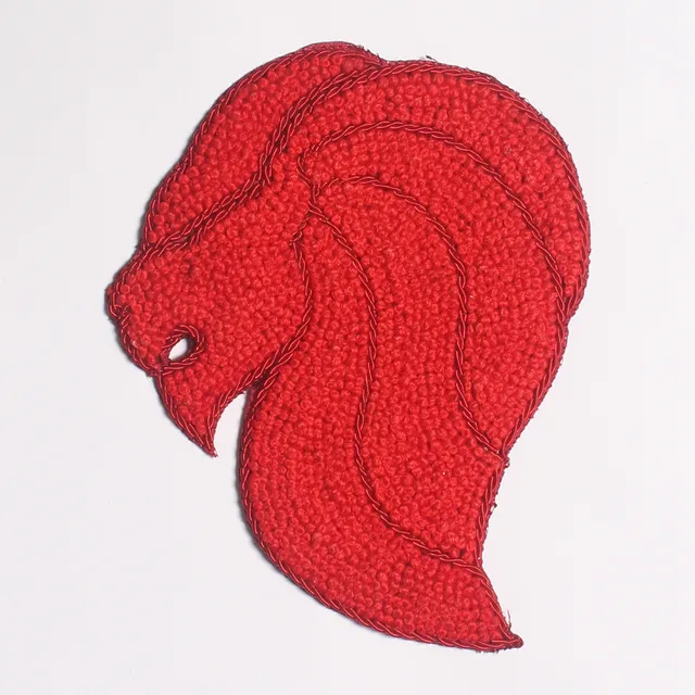 Lion masculine royal patch/Animal-head-patch/Red-patch/Threadwork-patch