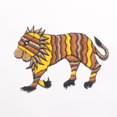 Stripey waves tribal art look patch