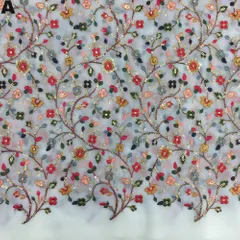 Regal jaal threadwork fabric