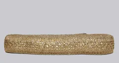 Tight-wave-style loop stack bordered stones and beads embellished strikingly posh look simple done festive celebrations border