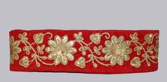 EXQUISITE ROYAL FLOWER ZARI SAREE BORDER