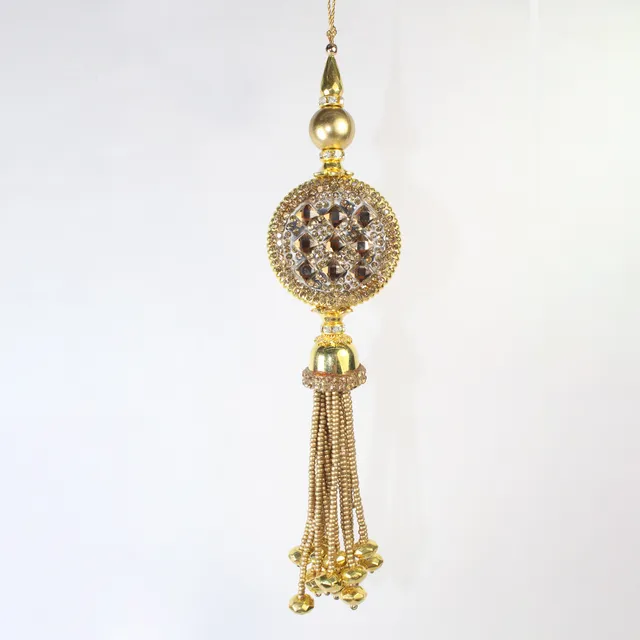 Mystic disc mythological look beads hangings festal-glory bold tassels