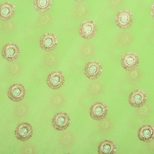 Simple circles stylish feel monarchical elements embroidered fabric